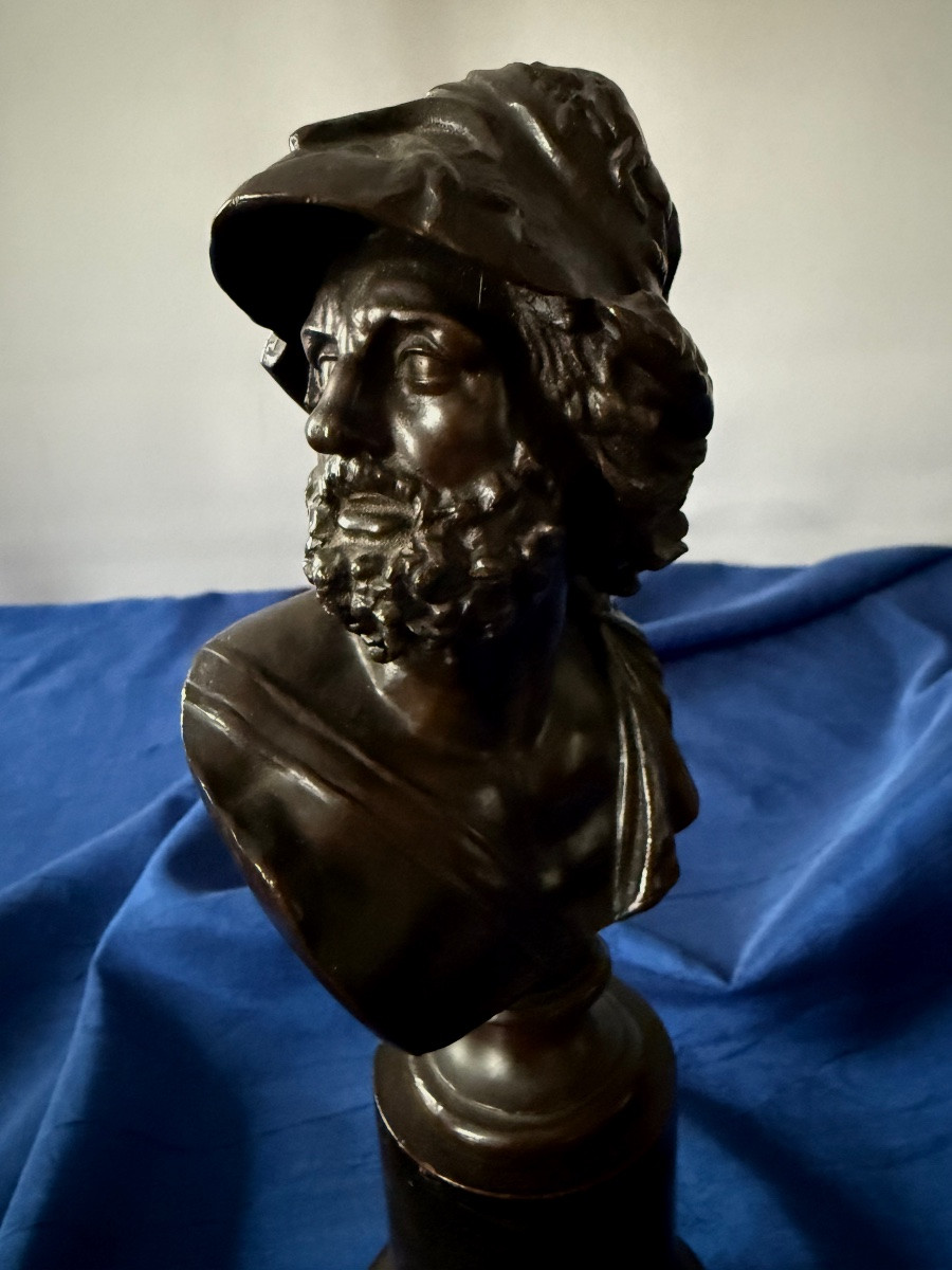 Bronze Bust Of Menelaus King Of Sparta Grand Tour Circa XVIIIii Century-photo-6