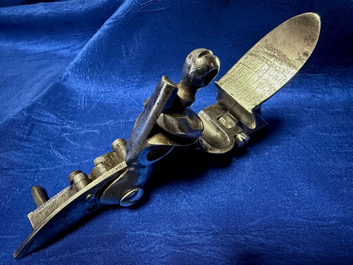 PLATINE A SILEX  DU  FUSIL  BROWN - BESS  ÉPOQUE  1ER EMPIRE  19 ÈME -photo-6