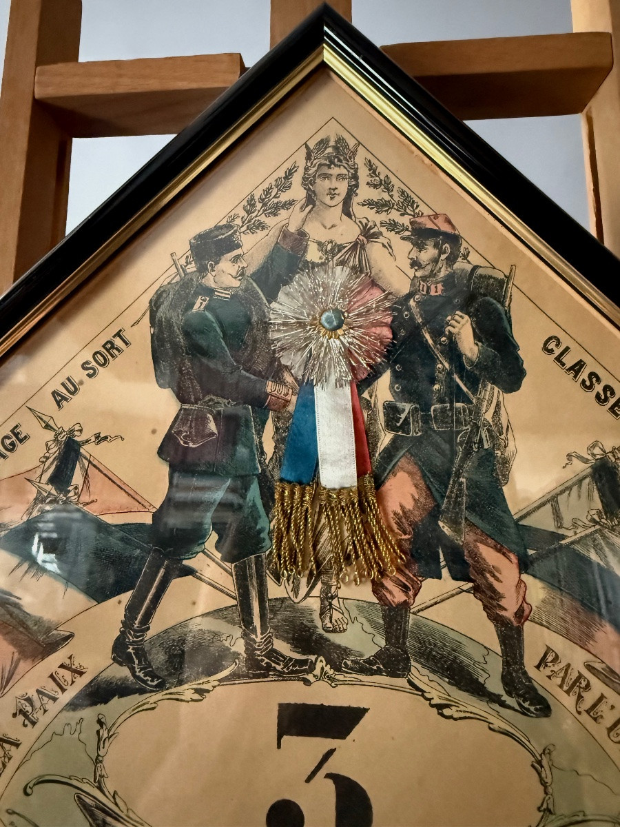 BILLET DE TIRAGE AU SORT  AMITIÉ  FRANCO   -  RUSSE   AVEC COCARDE    1891   19 ÈME -photo-3