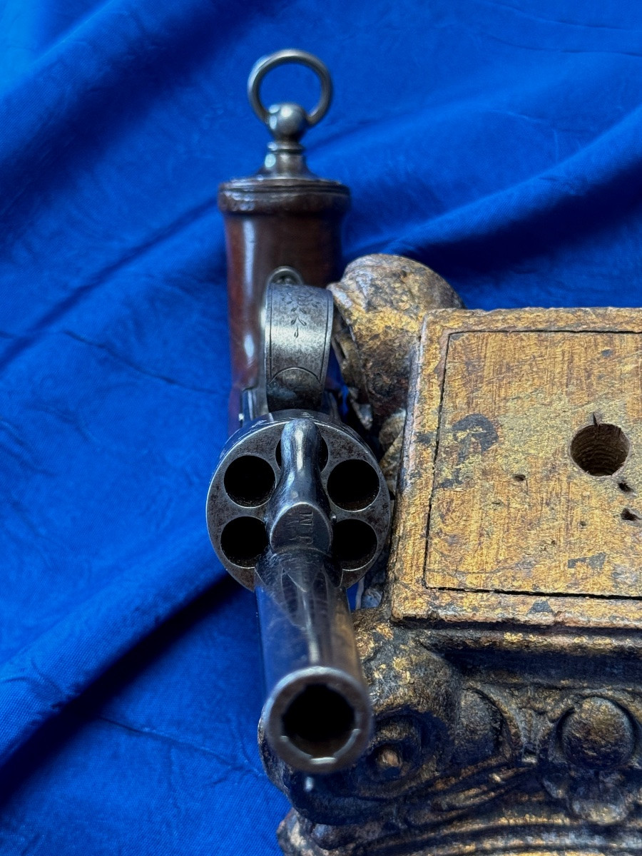 RÉVOLVER  SYSTÈME  MICHALLON  CRÉATION  1840  " PROTOTYPE  " BREVETÉ SAINT  -  ÉTIENNE  19 ÈME-photo-1