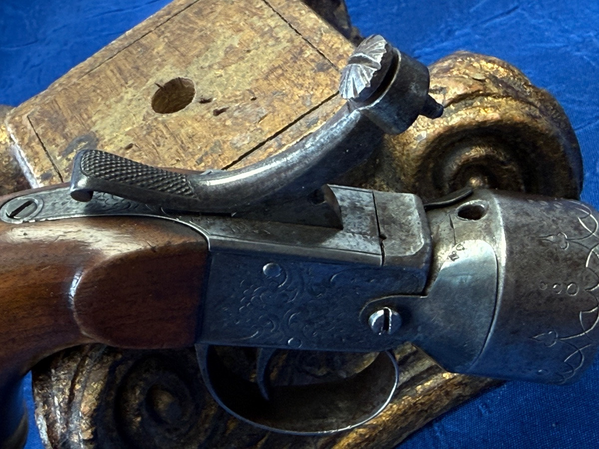 RÉVOLVER  SYSTÈME  MICHALLON  CRÉATION  1840  " PROTOTYPE  " BREVETÉ SAINT  -  ÉTIENNE  19 ÈME-photo-2