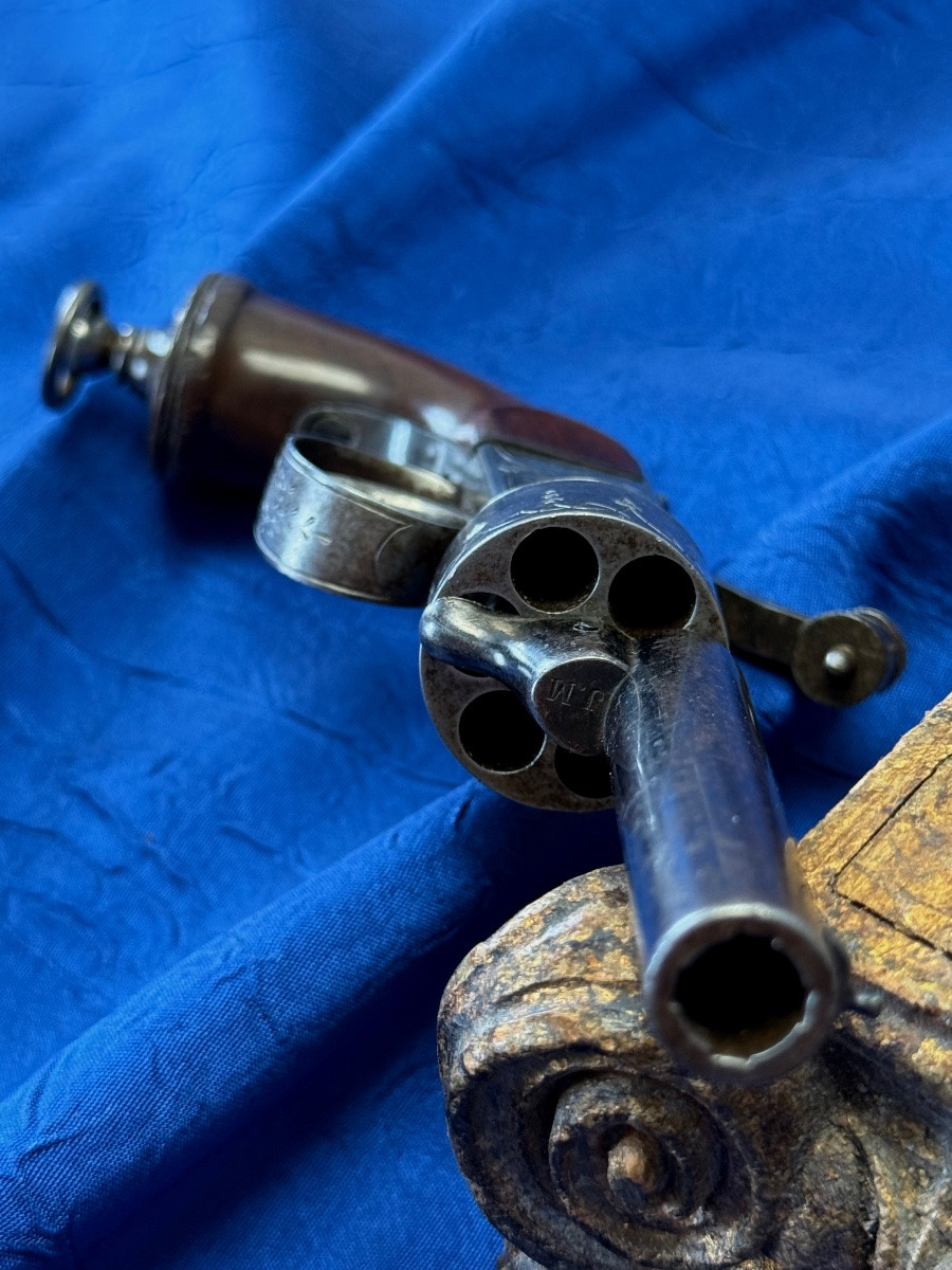 RÉVOLVER  SYSTÈME  MICHALLON  CRÉATION  1840  " PROTOTYPE  " BREVETÉ SAINT  -  ÉTIENNE  19 ÈME-photo-5