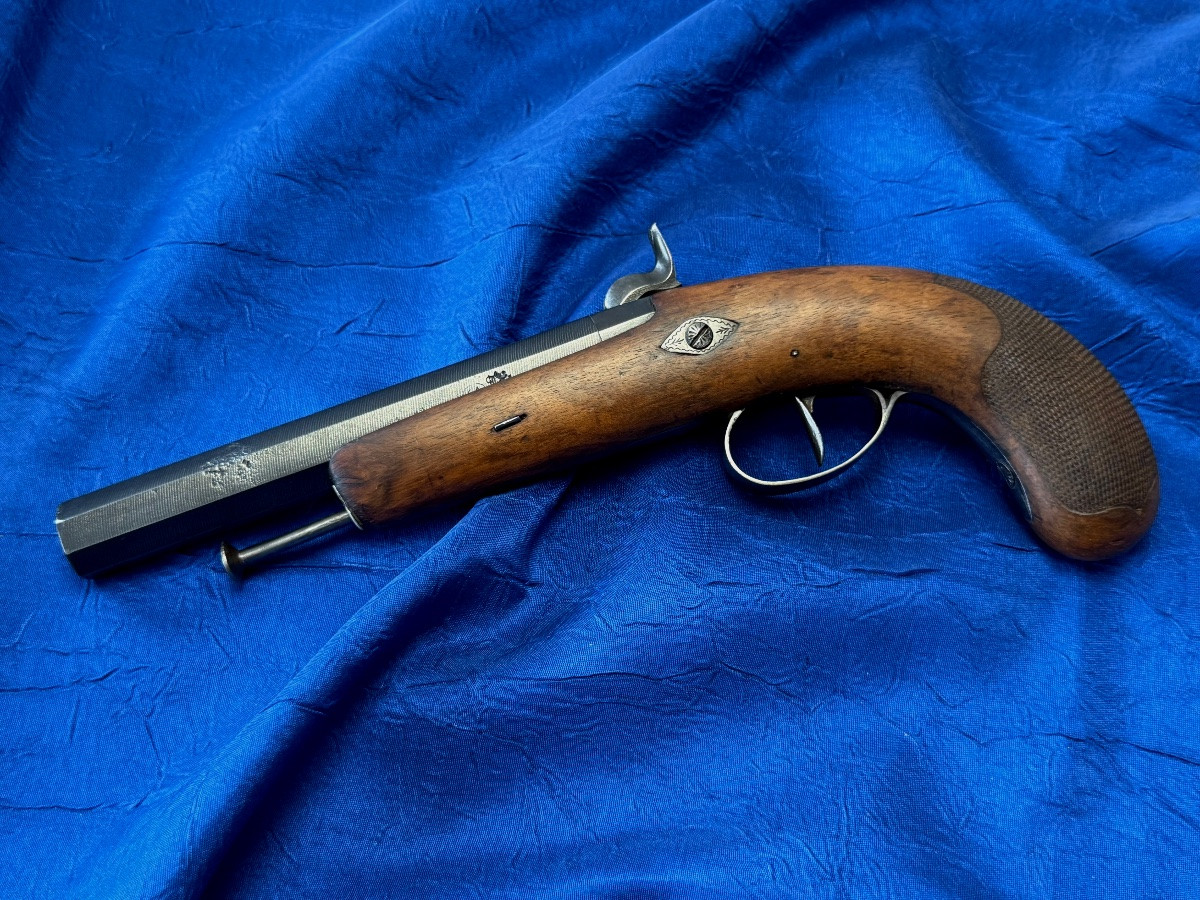 PISTOLET  A PERCUSSION    POUDRE NOIRE  MANUFACTURE DE SAINT ÉTIENNE   19 ÈME -photo-2