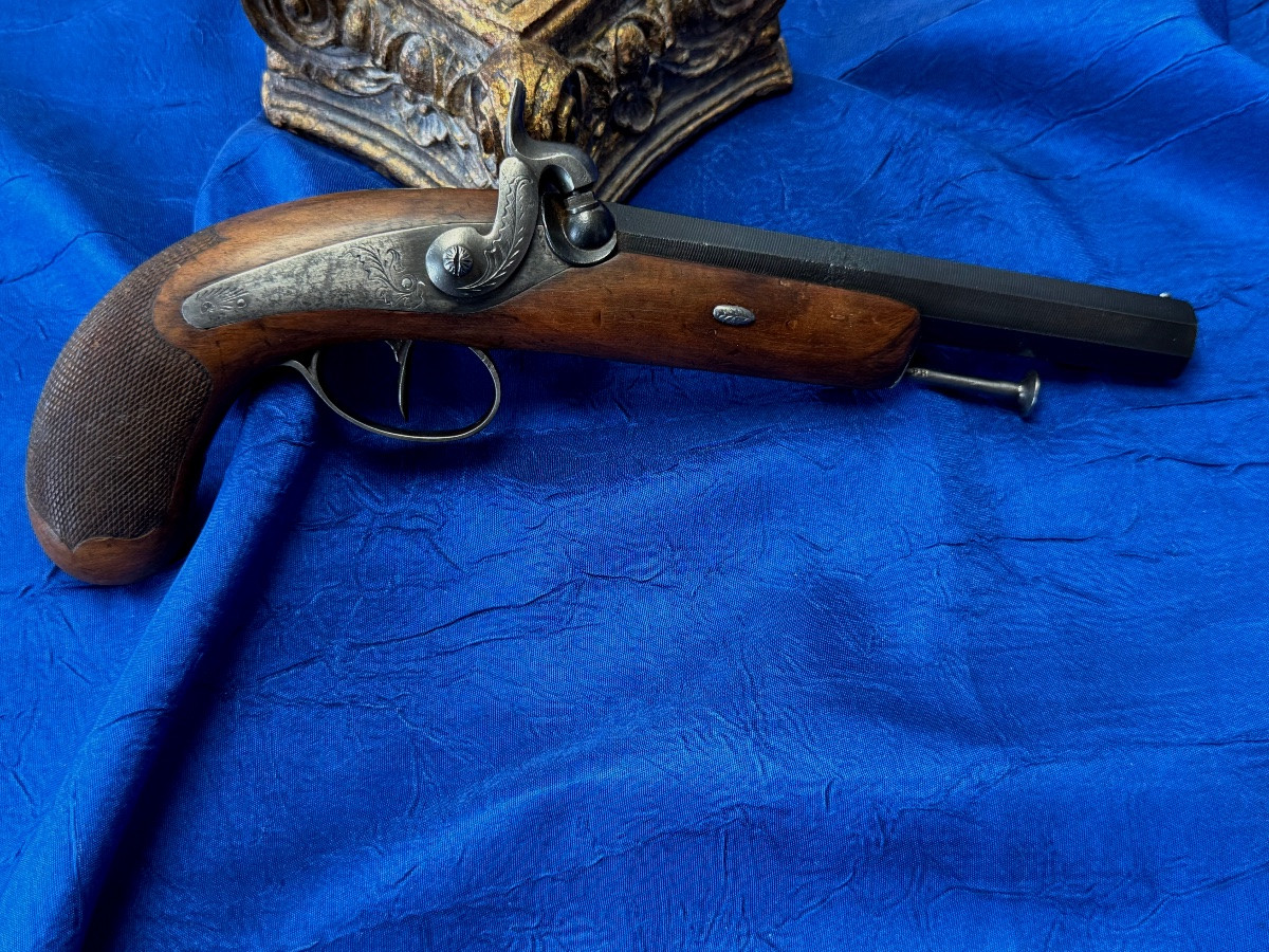 PISTOLET  A PERCUSSION    POUDRE NOIRE  MANUFACTURE DE SAINT ÉTIENNE   19 ÈME -photo-3
