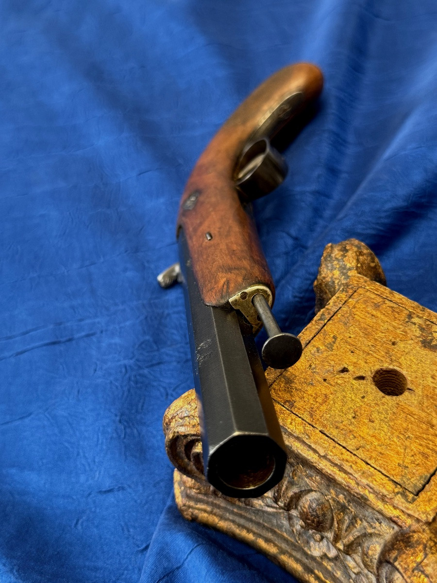 PISTOLET  A PERCUSSION    POUDRE NOIRE  MANUFACTURE DE SAINT ÉTIENNE   19 ÈME -photo-4