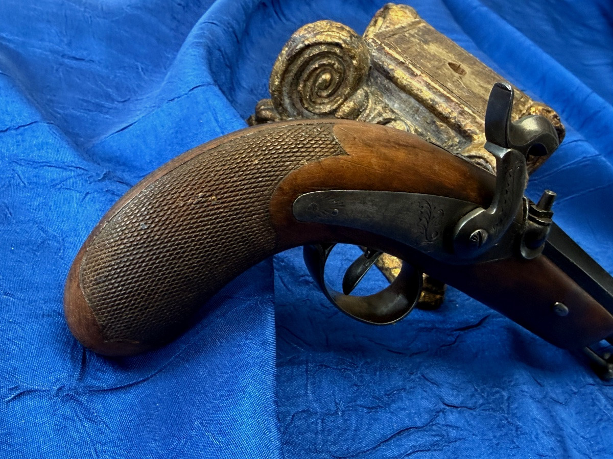 PISTOLET  A PERCUSSION    POUDRE NOIRE  MANUFACTURE DE SAINT ÉTIENNE   19 ÈME -photo-3