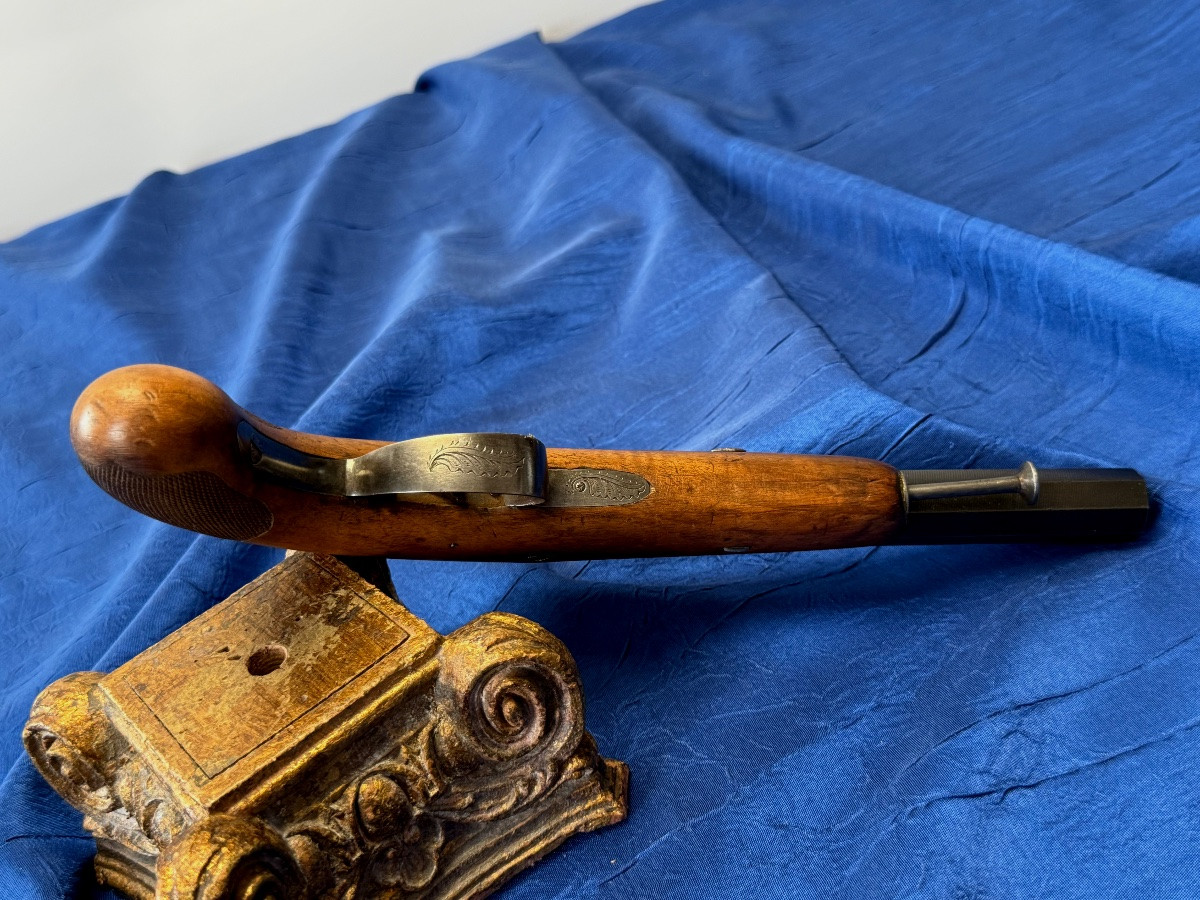 PISTOLET  A PERCUSSION    POUDRE NOIRE  MANUFACTURE DE SAINT ÉTIENNE   19 ÈME -photo-4