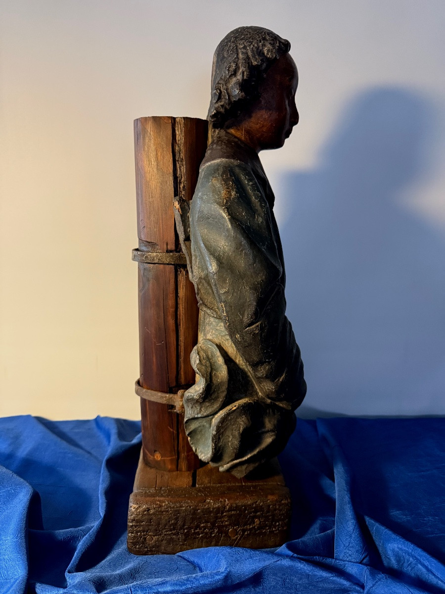 Marine Figure Of Mizzen Mast Sculpture Of The XVI Th Century-photo-3