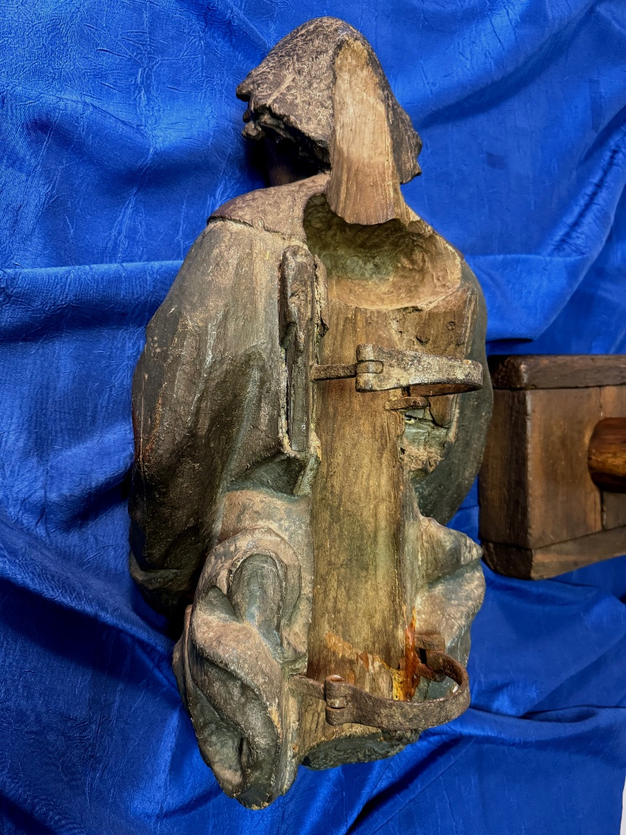 Marine Figure Of Mizzen Mast Sculpture Of The XVI Th Century-photo-1