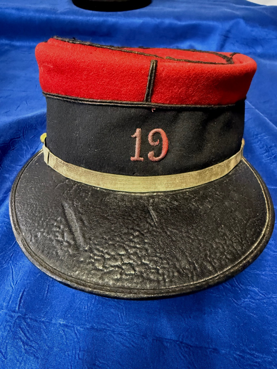 Képi Foulard Modèle 1884 Du 19 ème Régiment d'Infanterie De Ligne W W 1-photo-4