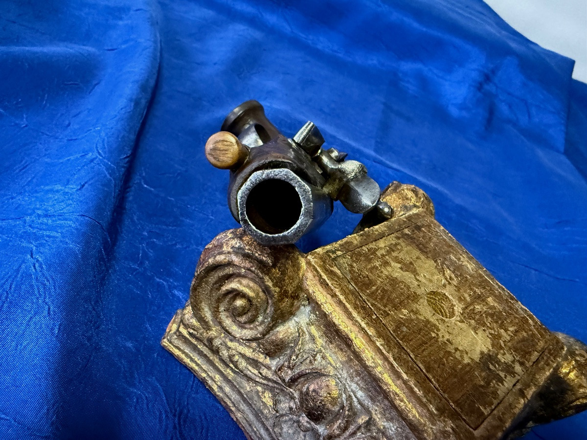 PETIT PISTOLET DE VOYAGE  A SILEX  FIN  18 ÈME -photo-2