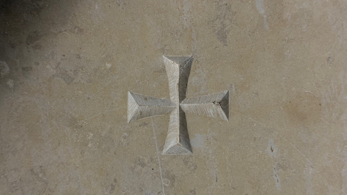 White Marble Altar Stone 19th Century-photo-2