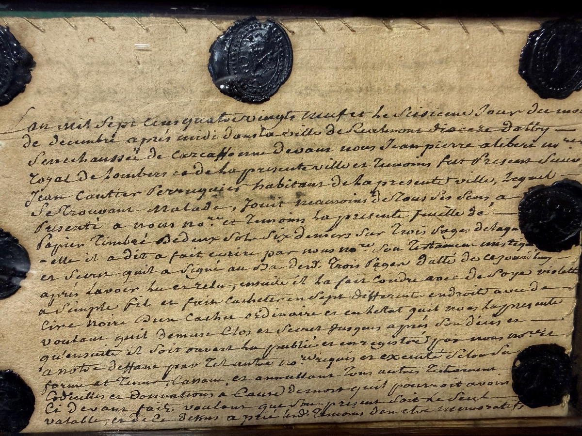 TESTAMENT  NON OUVERT   PÉRIODE RÉVOLUTIONNAIRE  RÉALMONT  1789  18 ÈME -photo-2