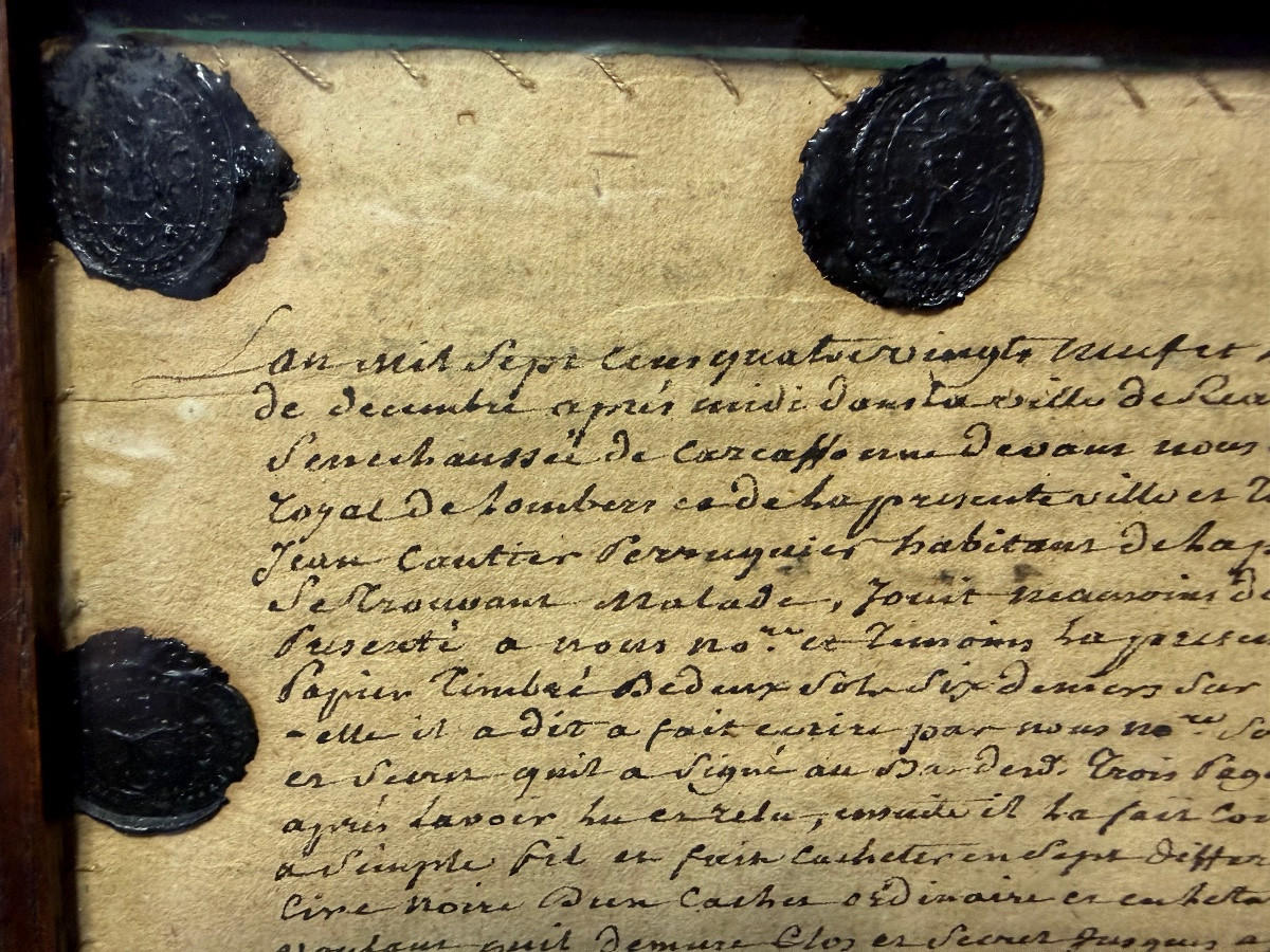TESTAMENT  NON OUVERT   PÉRIODE RÉVOLUTIONNAIRE  RÉALMONT  1789  18 ÈME -photo-2
