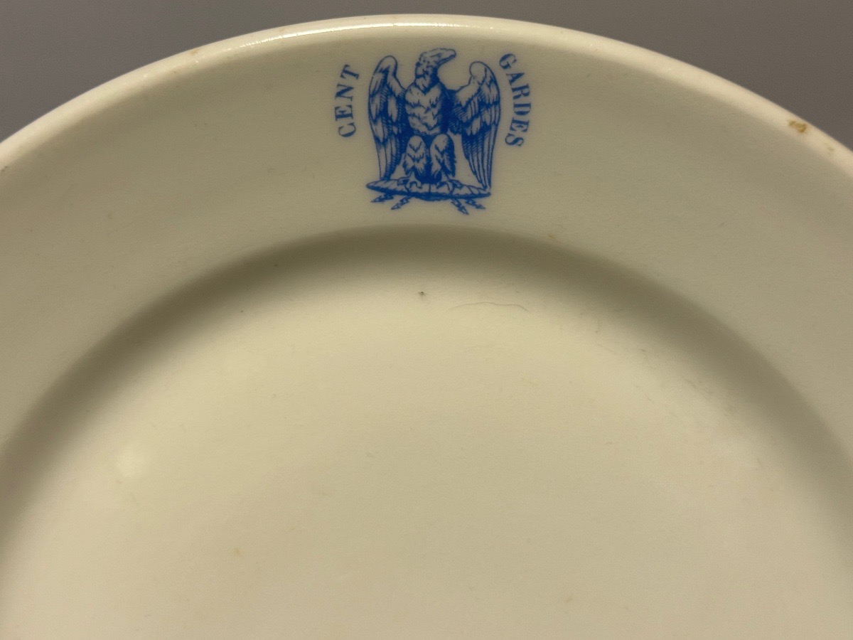 Plate For The Mess Of The Cent Squadron - Guards Naoléon III 19th Century-photo-2