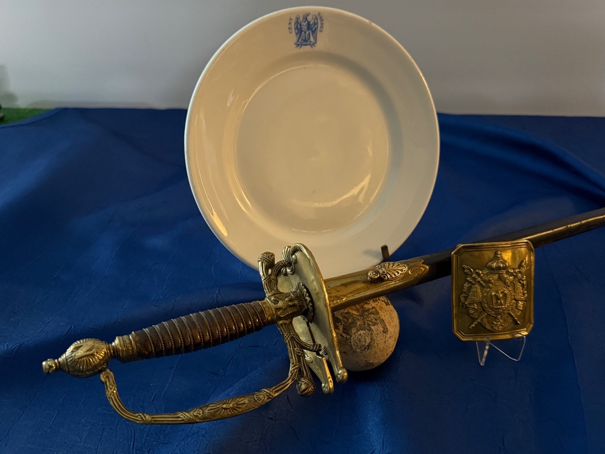Plate For The Mess Of The Cent Squadron - Guards Naoléon III 19th Century