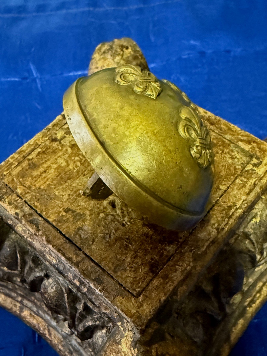 CALOTTE  DE  PISTOLET  DE  GARDE  DU  CORPS  DU ROI SECONDE   RESTAURATION   1816 / 1830 19ÈME -photo-2