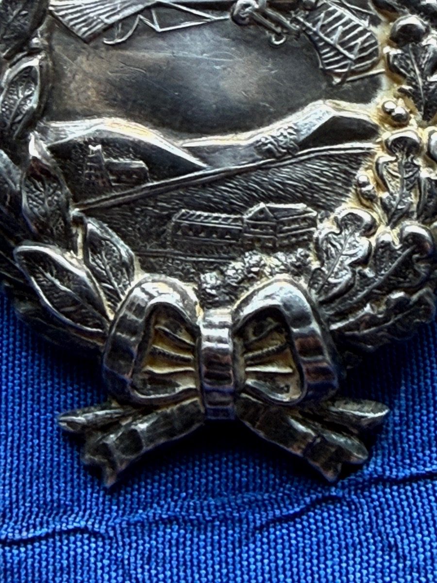 Prussian Pilot's Badge, Model 1913, Solid Silver, Manufactured By Junker, Ww1, 20th-photo-2