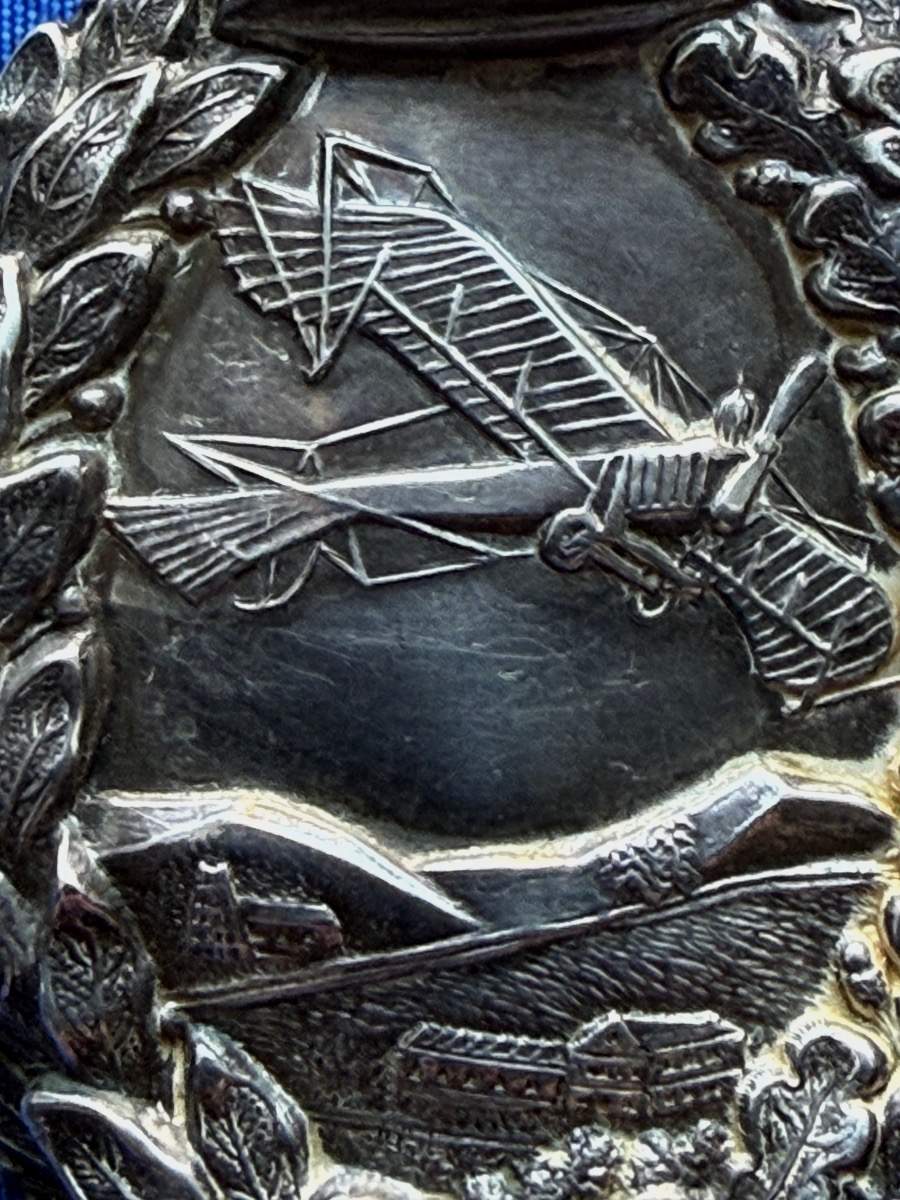 Prussian Pilot's Badge, Model 1913, Solid Silver, Manufactured By Junker, Ww1, 20th-photo-3
