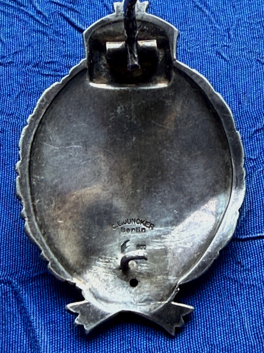 Prussian Pilot's Badge, Model 1913, Solid Silver, Manufactured By Junker, Ww1, 20th-photo-2