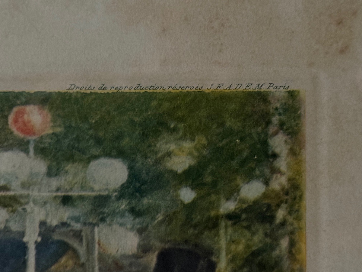 Lithograph   By  Renoir   Ball  At  The  Moulin  De  La  Galette   1950  20th -photo-2