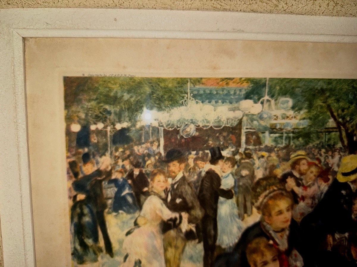 Lithograph   By  Renoir   Ball  At  The  Moulin  De  La  Galette   1950  20th -photo-3