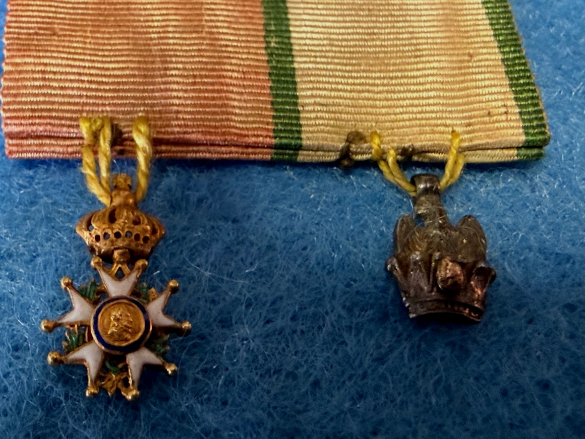 CROIX DE CHEVALIER ORDRE DE LA COURONNE DE FER  ET ÉTOILE  CHEVALIER  DE LA LÉGION D'HONNEUR  -photo-6