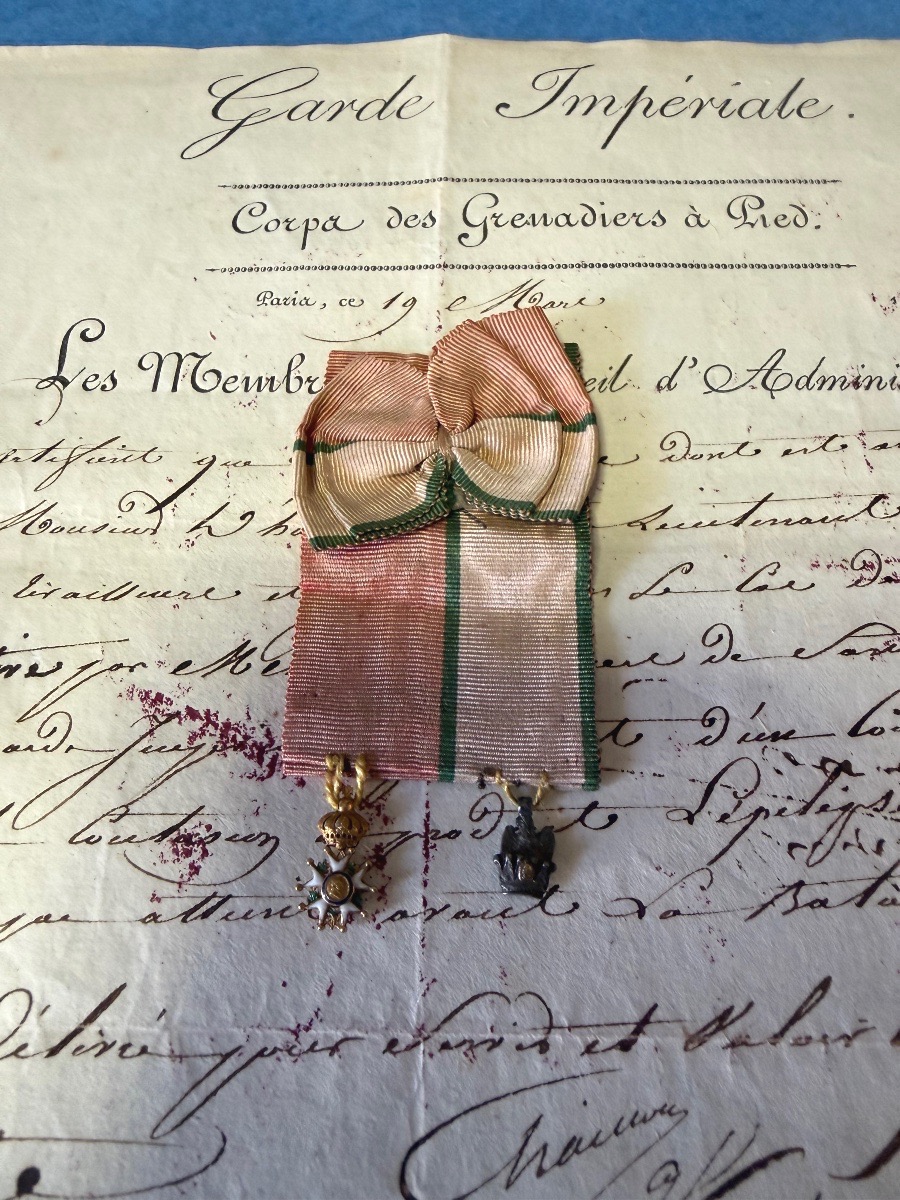 CROIX DE CHEVALIER ORDRE DE LA COURONNE DE FER  ET ÉTOILE  CHEVALIER  DE LA LÉGION D'HONNEUR  