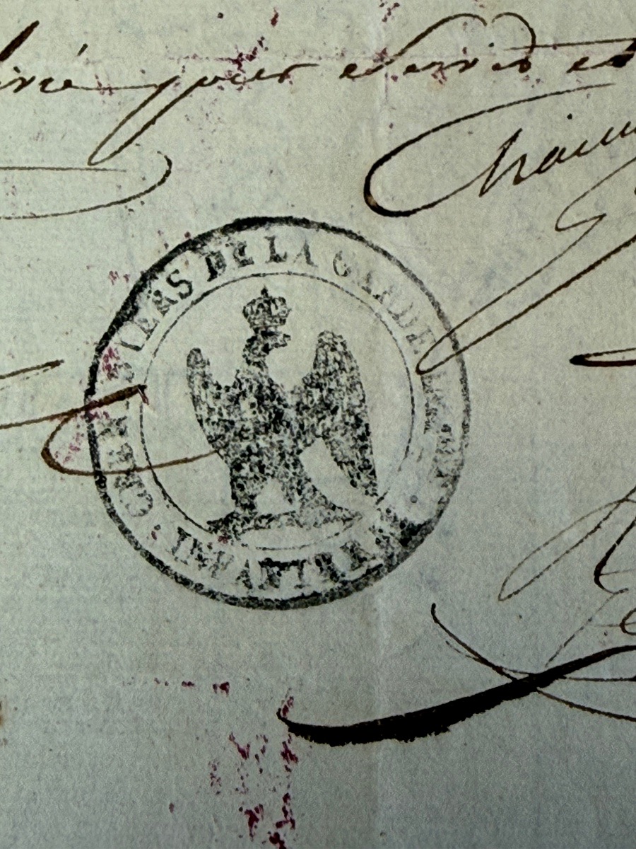 CERTIFICAT DE BLESSURE  DU CORPS DES GRENADIERS A PIED  DE LA GARDE IMPÉRIALE  1ER EMPIRE 1812 -photo-1