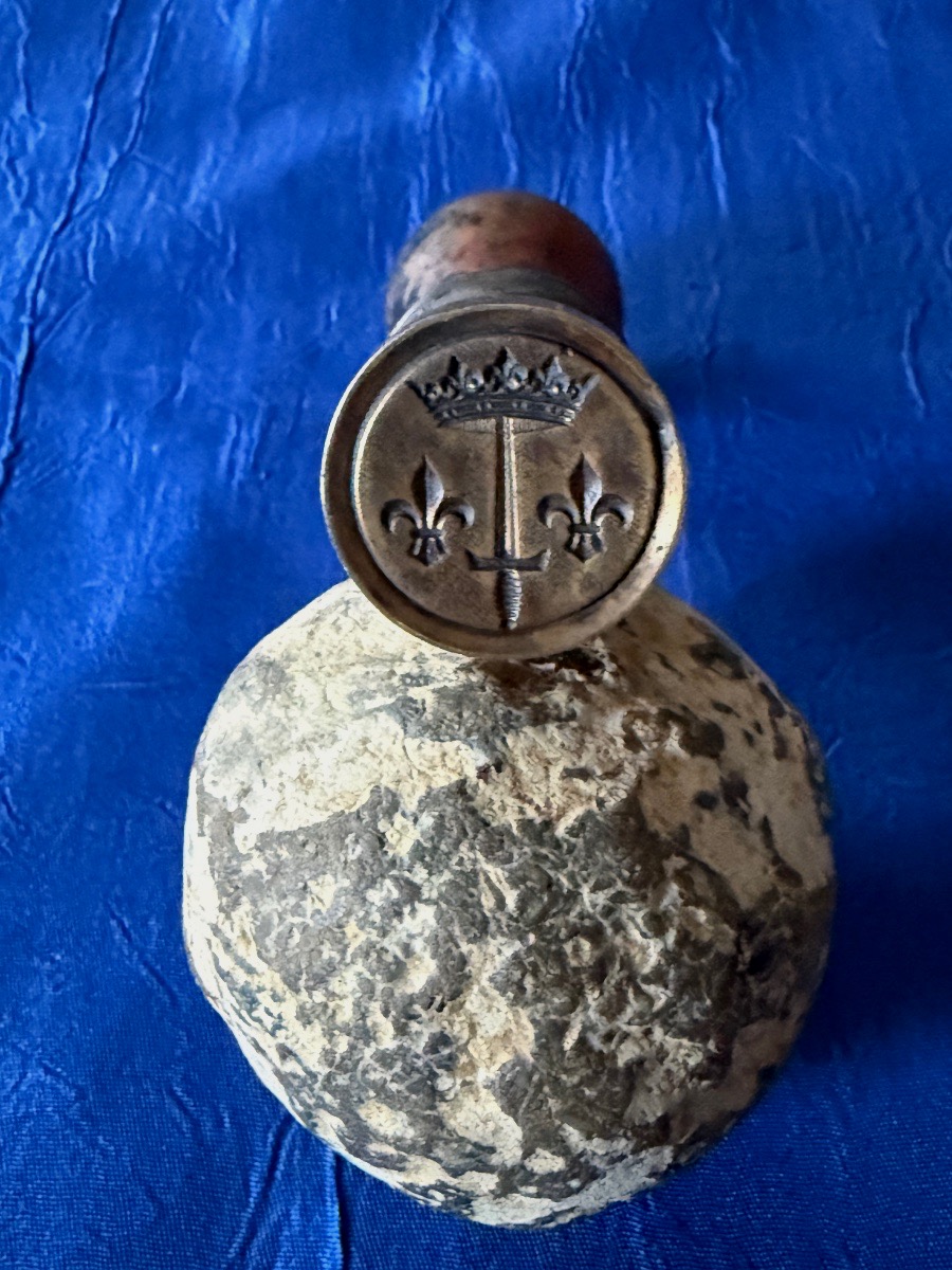 SCEAU  CACHET  AUX  ARMES  DE  JEANNE  D'ARC   D'ÉPOQUE 19 ÈME -photo-3