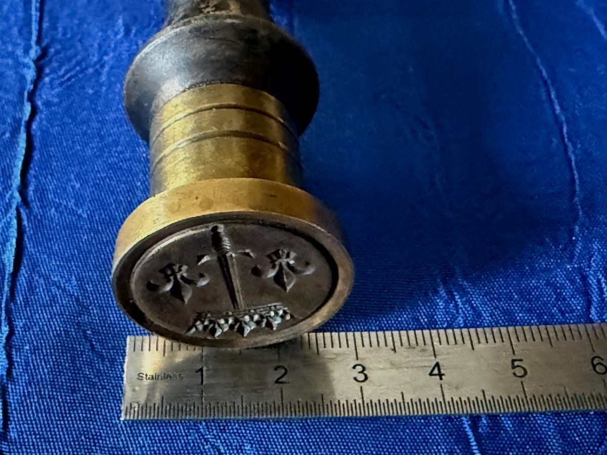 SCEAU  CACHET  AUX  ARMES  DE  JEANNE  D'ARC   D'ÉPOQUE 19 ÈME -photo-5