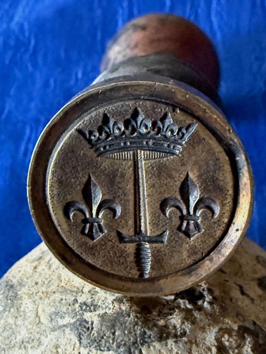 SCEAU  CACHET  AUX  ARMES  DE  JEANNE  D'ARC   D'ÉPOQUE 19 ÈME 
