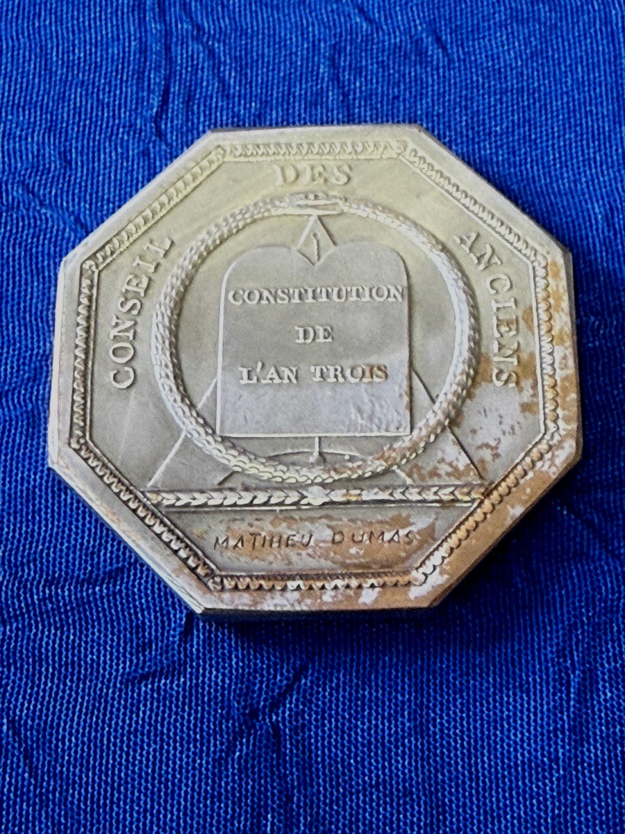 MÉDAILLE DE DÉPUTÉ  AU CONSEIL DES ANCIENS   DE MATHIEU  DUMAS  L'AN  V  DE LA RÉPUBLIQUE -photo-4