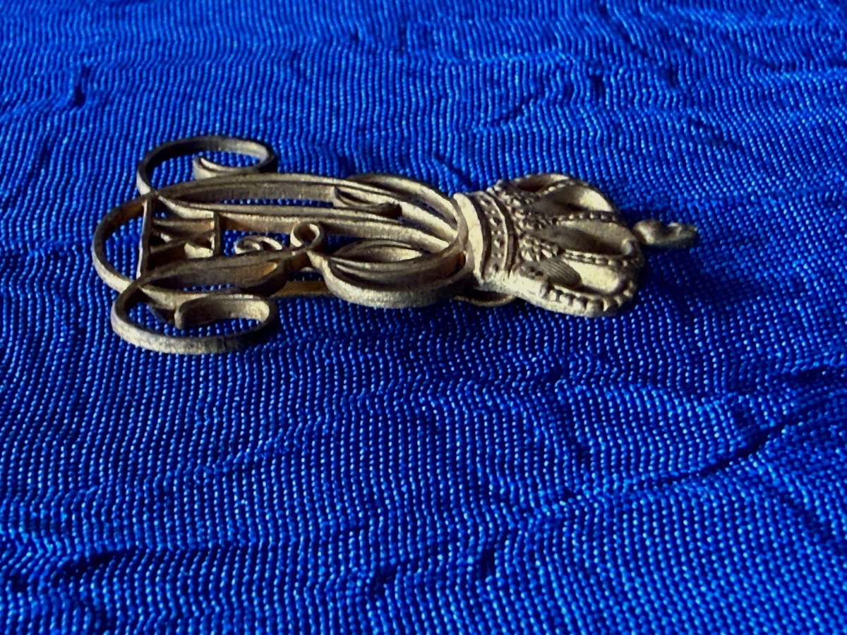 INSIGNE  AU MONOGRAMME  DE CHRISTIAN IX  ROI DU DANEMARK  1863  1906   19 ÈME  -photo-3