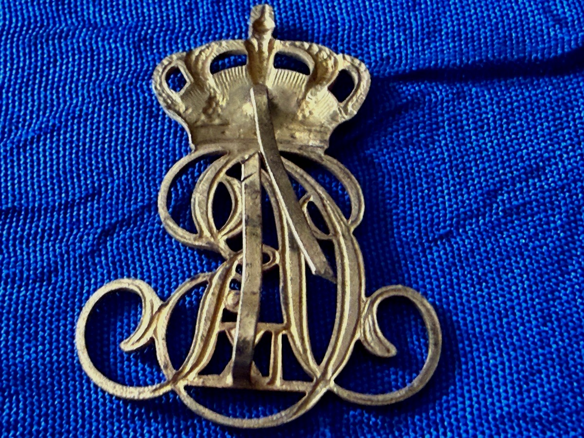 INSIGNE  AU MONOGRAMME  DE CHRISTIAN IX  ROI DU DANEMARK  1863  1906   19 ÈME  -photo-4