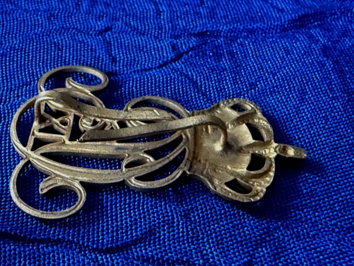 INSIGNE  AU MONOGRAMME  DE CHRISTIAN IX  ROI DU DANEMARK  1863  1906   19 ÈME  -photo-1
