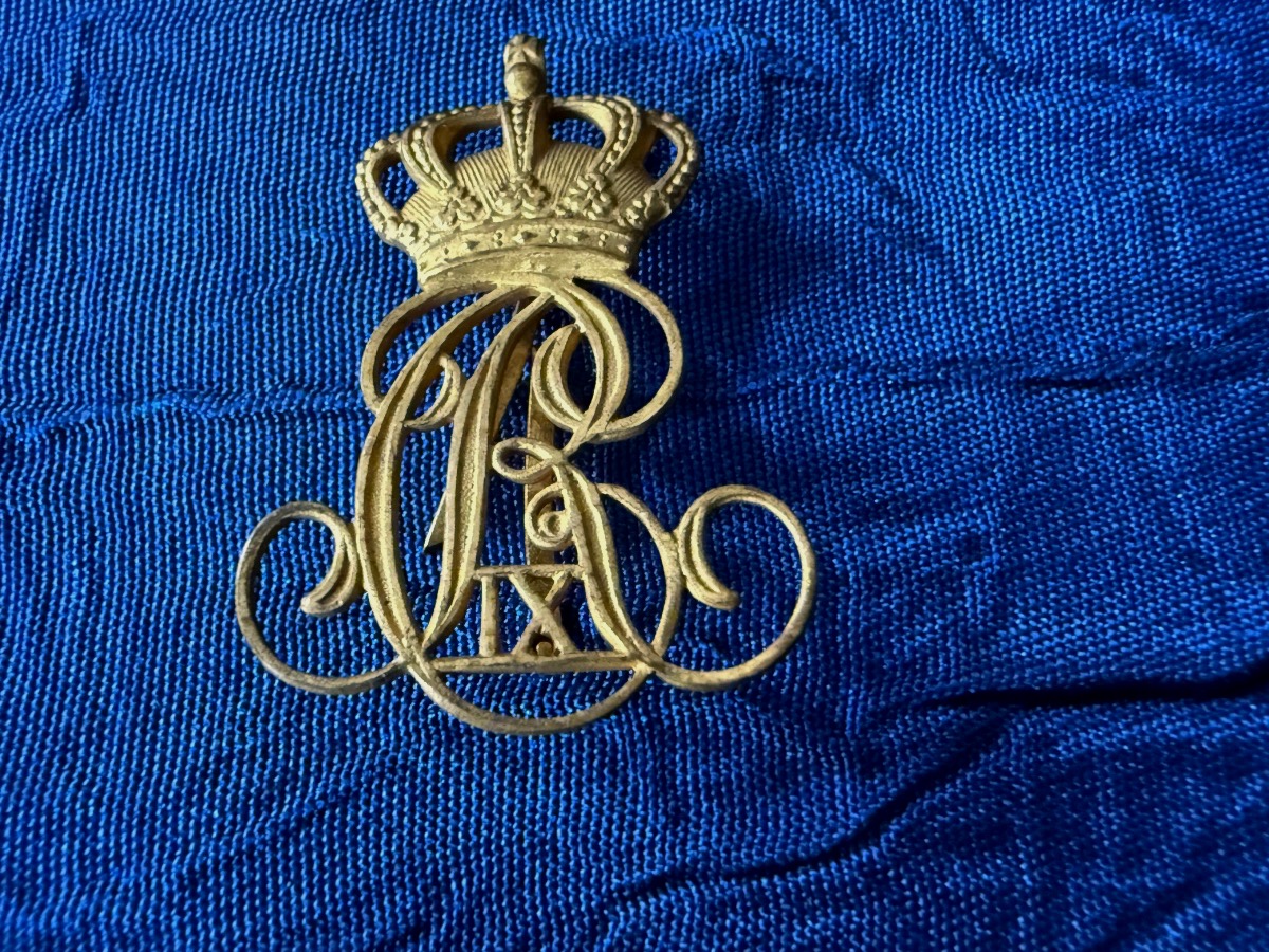 INSIGNE  AU MONOGRAMME  DE CHRISTIAN IX  ROI DU DANEMARK  1863  1906   19 ÈME  
