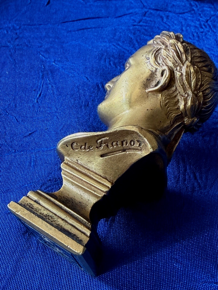 Seal / Stamp: Bust Of Napoleon By François Charles De Franoz, Empire, 19th Century -photo-1