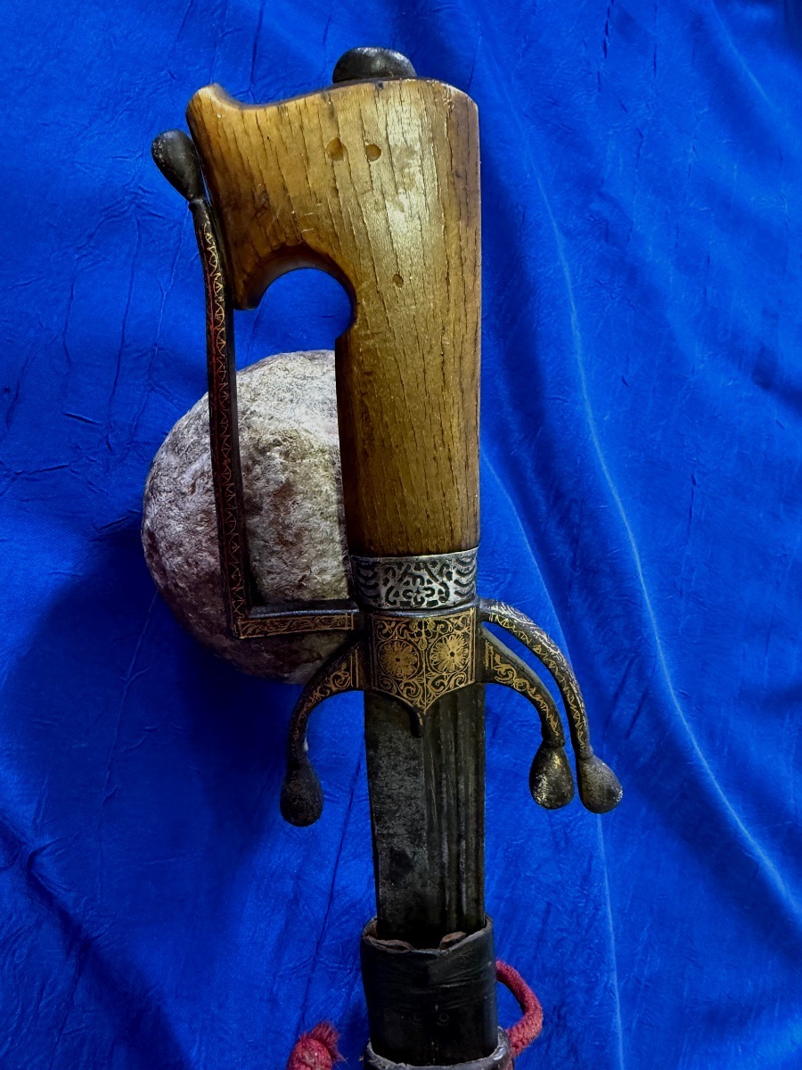 Nimcha Sword  With Rhino Horn Handle  Maghreb   18th Century -photo-4