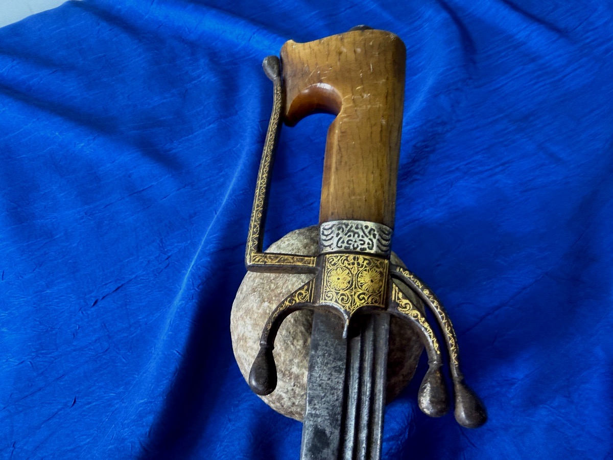Nimcha Sword  With Rhino Horn Handle  Maghreb   18th Century 