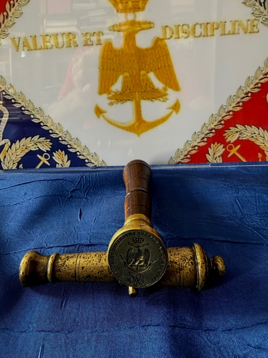 CACHET/ SCEAU D' UN OFFICIER SUPÉRIEUR  DE LA MARINE IMPÉRIALE  1ER EMPIRE  19 ÈME -photo-1