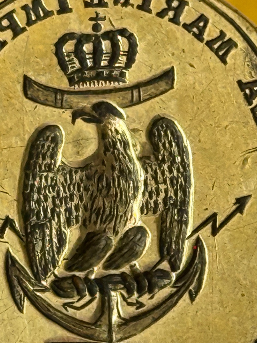 CACHET/ SCEAU D' UN OFFICIER SUPÉRIEUR  DE LA MARINE IMPÉRIALE  1ER EMPIRE  19 ÈME -photo-2
