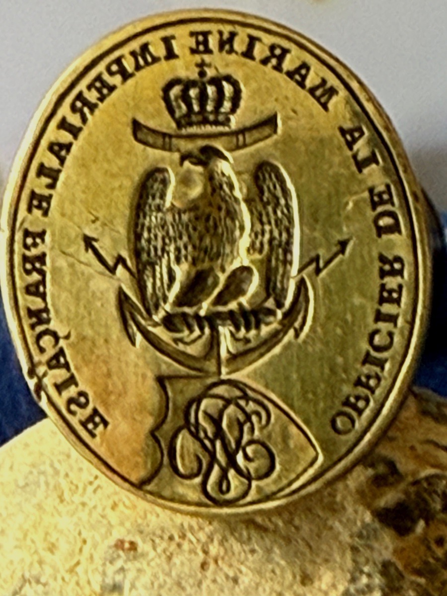 CACHET/ SCEAU D' UN OFFICIER SUPÉRIEUR  DE LA MARINE IMPÉRIALE  1ER EMPIRE  19 ÈME 