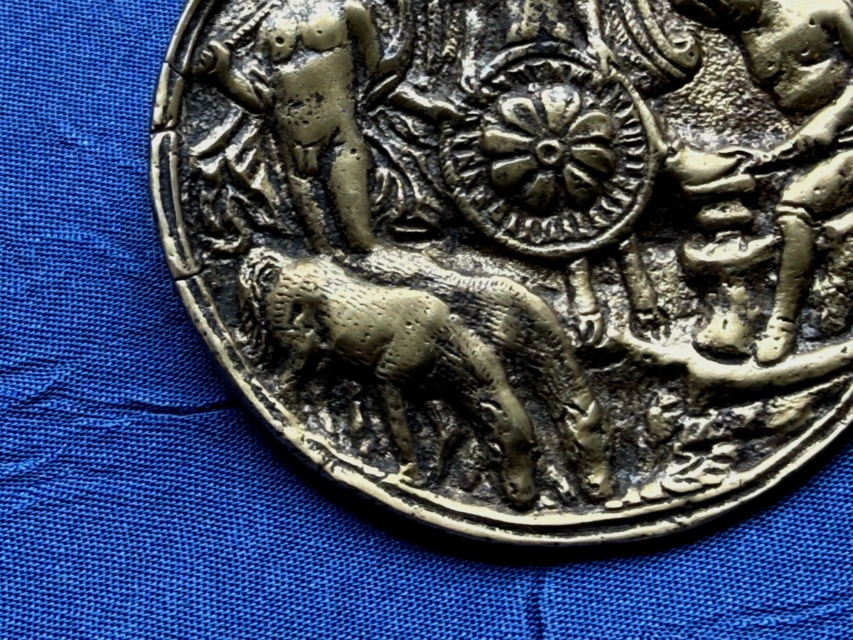 MÉDAILLE  ANCIEN ORNEMENT  ROMAIN  "  ÉPOQUE ROMAINE DANS LE LANGUEDOC  "  MONTRÉAL  AUDE  -photo-1