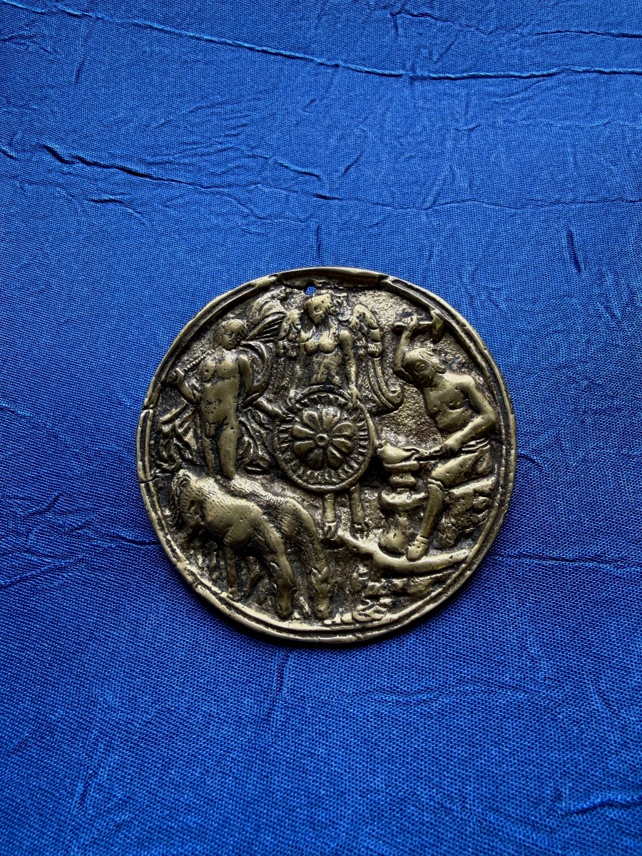 MÉDAILLE  ANCIEN ORNEMENT  ROMAIN  "  ÉPOQUE ROMAINE DANS LE LANGUEDOC  "  MONTRÉAL  AUDE  -photo-6