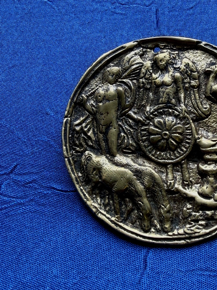 MÉDAILLE  ANCIEN ORNEMENT  ROMAIN  "  ÉPOQUE ROMAINE DANS LE LANGUEDOC  "  MONTRÉAL  AUDE  -photo-7