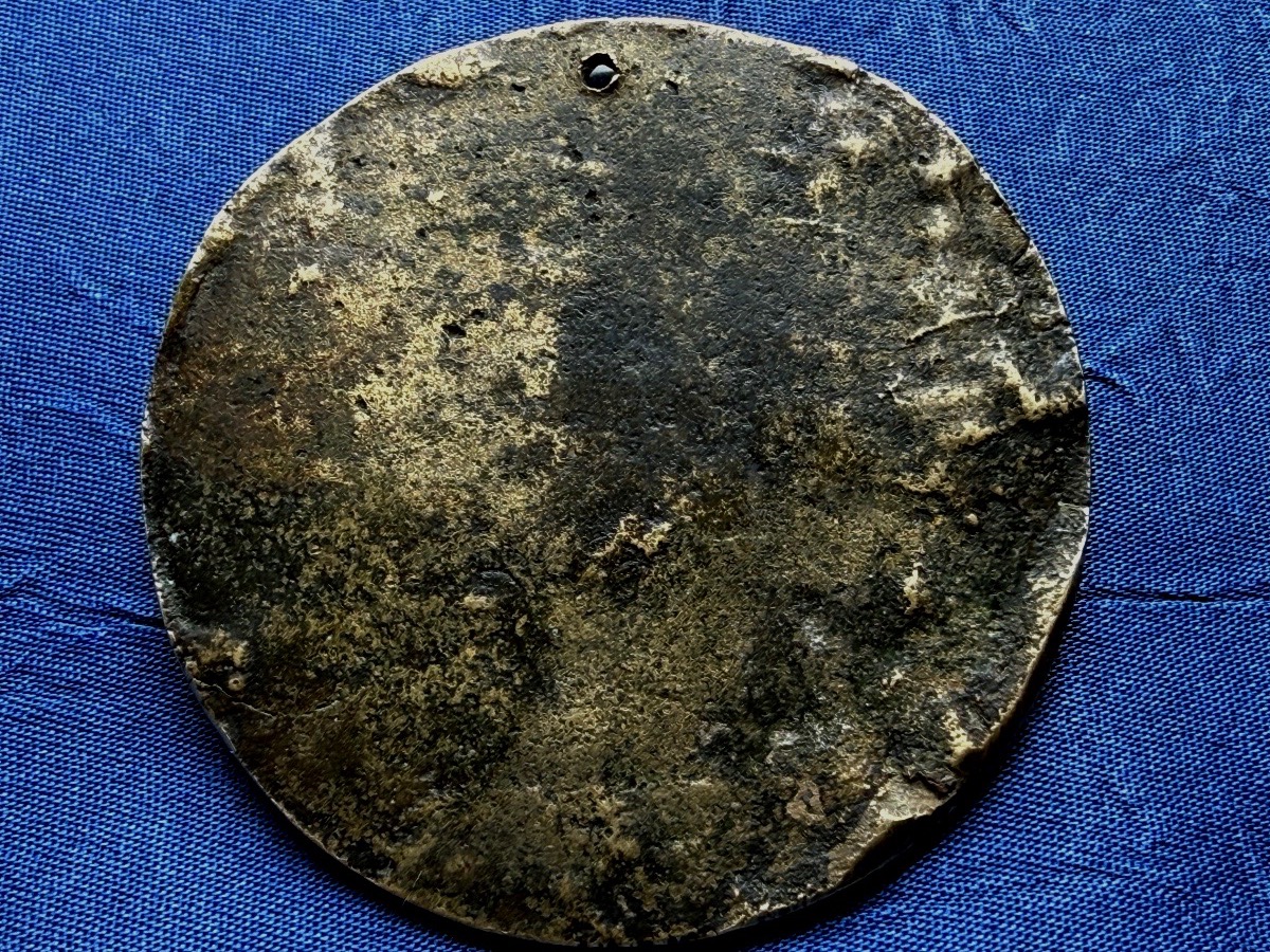 MÉDAILLE  ANCIEN ORNEMENT  ROMAIN  "  ÉPOQUE ROMAINE DANS LE LANGUEDOC  "  MONTRÉAL  AUDE  -photo-8