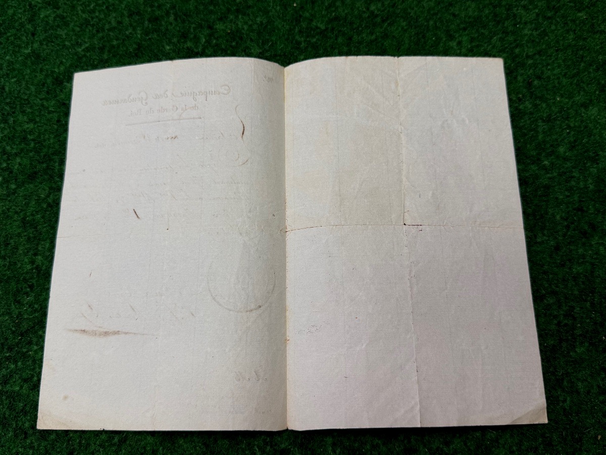 "PERMISSION " POUR UN GENDARME DE LA COMPAGNIE DES GENDARMES DE LA GARDE DU ROI  1814 -photo-4