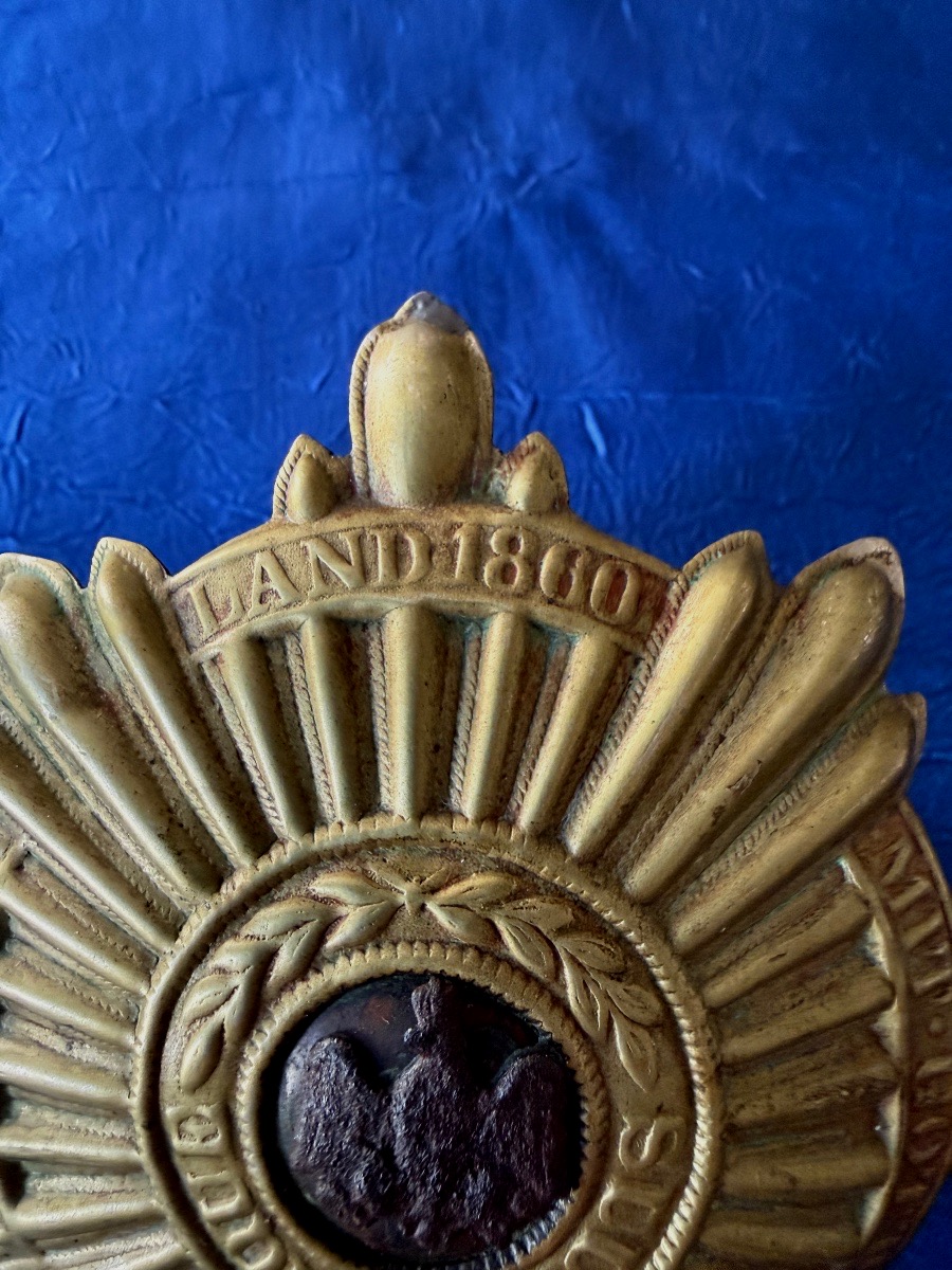 PLAQUE  DE  CASQUE  OFFICIER DE  LA  GARDE  PRUSSIENNE  MODÈLE  1867  19 ÈME -photo-4