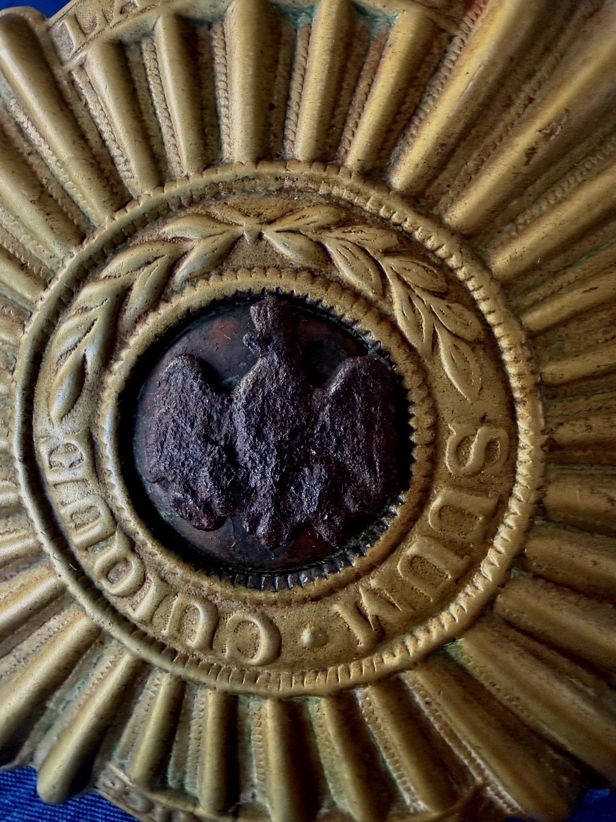 PLAQUE  DE  CASQUE  OFFICIER DE  LA  GARDE  PRUSSIENNE  MODÈLE  1867  19 ÈME -photo-3